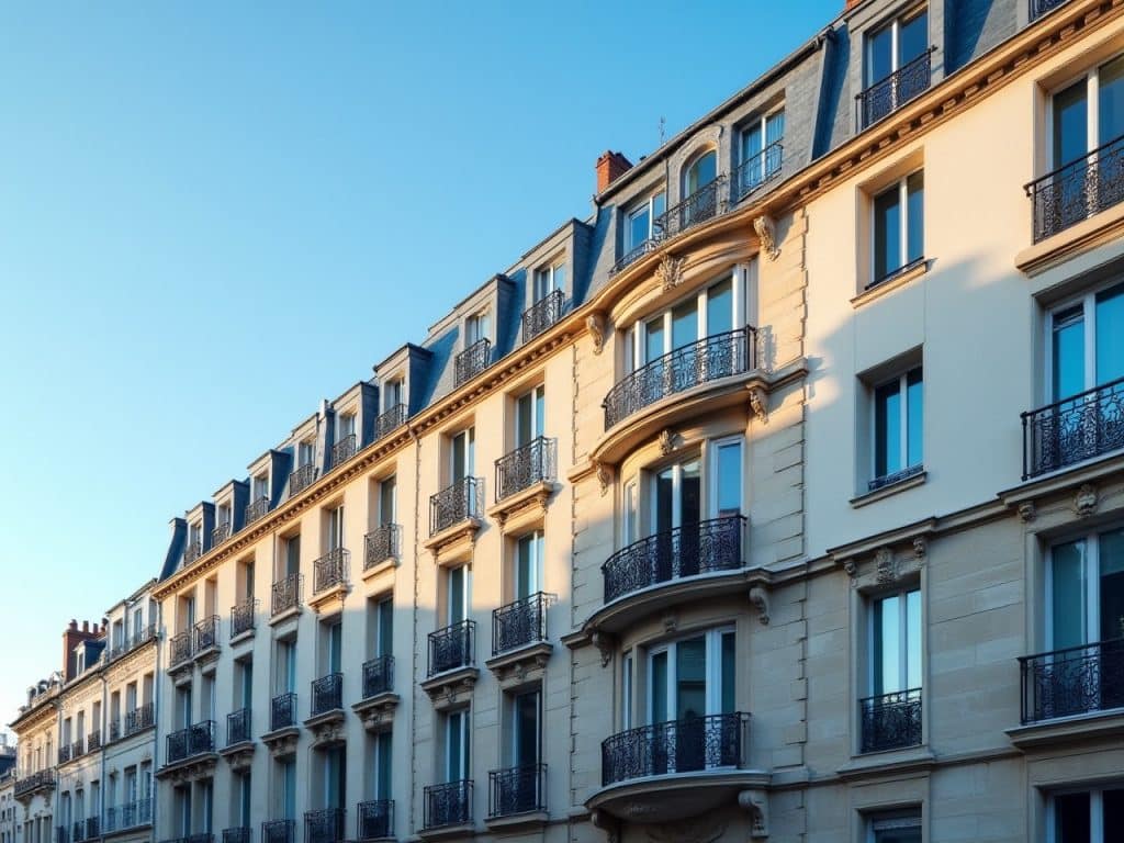 Façade d’immeuble haussmannien rénovée avec des menuiseries aluminium dans le 92.